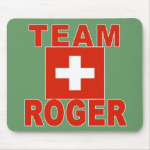 Team Roger with Swiss Flag Mouse Mats