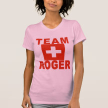Team Roger with Swiss Flag Tee Shirt