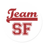 Team SF Round Stickers