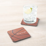 Team Spirit_Basketball texture_Hoop it up! Beverage Coasters