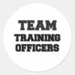 Team Training Officers Round Stickers