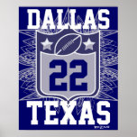 Team USA Sports Blue Silver Dallas Texas Football Posters