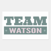 Team Watson Rectangular Stickers