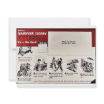 Team Work Slogan, Win A War Bond! invitations