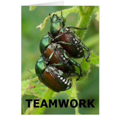 Teamwork - Vertical Greeting Card by boris01