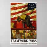 Teamwork Wins Poster posters