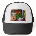 Teapot Filled With Geraniums Trucker Hats