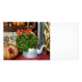 Teapot Filled With Geraniums Customized Photo Card