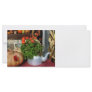 Teapot Filled With Geraniums Rack Card Design