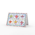 Teapot Flower Sampler Blank Note Card