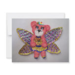 Tear bear fairy invitations