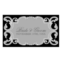 Tear Drop Lace, Black and White Favour Gift Tags