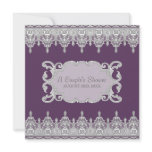 Tear Drop Lace, Lavender & Grey - Bridal Shower invitations