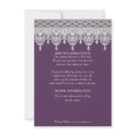 Tear Drop Lace, Lavender & Grey Driving Directions invitations
