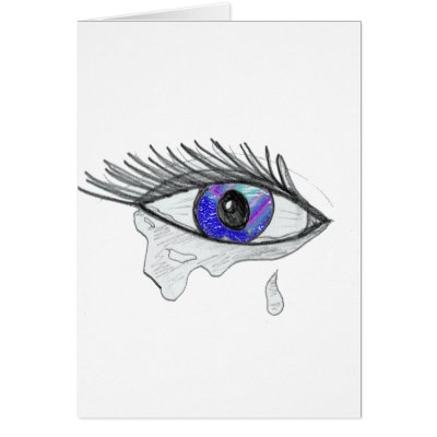 tear drops card by miserablemisty