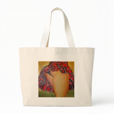 Tease Me In Tartan Canvas Bag by taiche