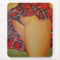 Tease Me In Tartan mousepads