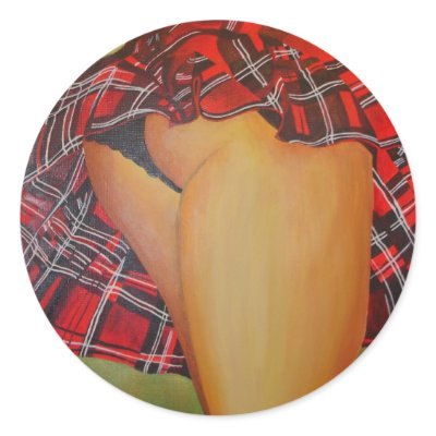 Tease Me In Tartan Stickers by taiche