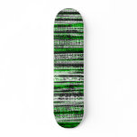 Tech Decay - Black and White on Green Custom Skateboard
