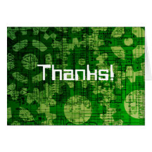 Tech support thanks! greeting card
