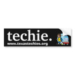 Techie. Bumper Sticker bumper stickers