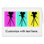 Technicolor Film Strip and Camera Silhouette Cards