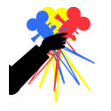 Technicolor Love Bouquet Primary Colors t-shirts