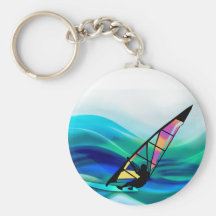 Technicolor Windsurfer Keychain