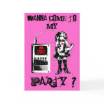 Techno-Bimbo Party Invite cards