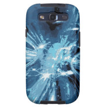 Techno blues paint pattern galaxy SIII covers