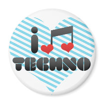 Techno Refrigerator Magnet
