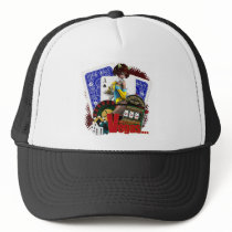 TECHNO TABBY VEGAS BLUE TRUCKER HAT