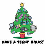 techy electronics chrismas tree photo sculptures
