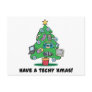 techy electronics chrismas tree postcard