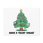 techy electronics chrismas tree postcards