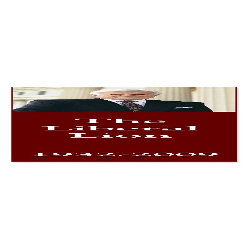 Ted Kennedy Commemorative Bookmark Business Cards