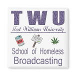 Ted Williams  Homeless Broadcasting magnets