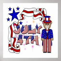 Teddies 4th of July Posters