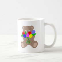 teddies tulips coffee mugs