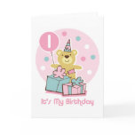 Teddy Bear 1st Birthday Card