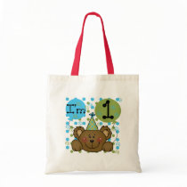 Teddy Bear 1st Birthday Tshirts and Gifts Tote Bag