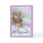 teddy bear aftercare card