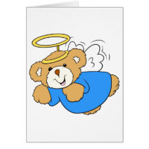 Teddy Bear Angel Greeting Card