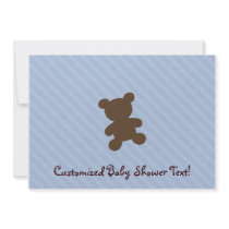 Teddy Bear - Baby Shower Blue Invitation