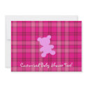 Teddy Bear - Baby Shower Pink Invitation