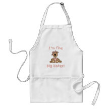 Teddy Bear Big Sister Tshirts and Gifts Aprons
