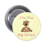 Teddy Bear Big Sister Tshirts and Gifts Button