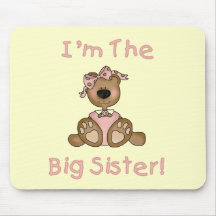 Teddy Bear Big Sister Tshirts and Gifts Mousemats