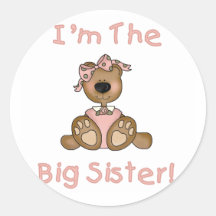 Teddy Bear Big Sister Tshirts and Gifts Sticker
