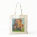 Teddy bear cute plush toy original art drawing bags